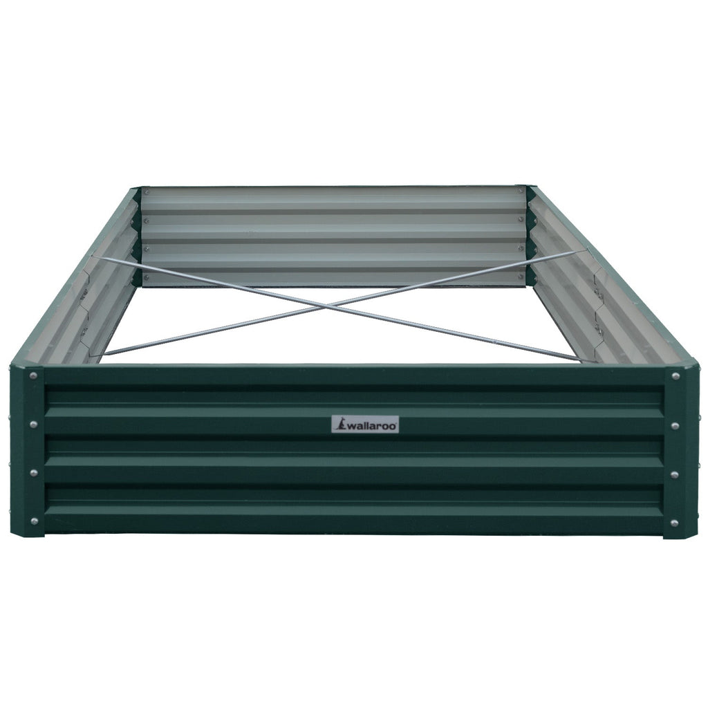 NNEDPE Garden Bed 240 x 120 x 30cm Galvanized Steel - Green