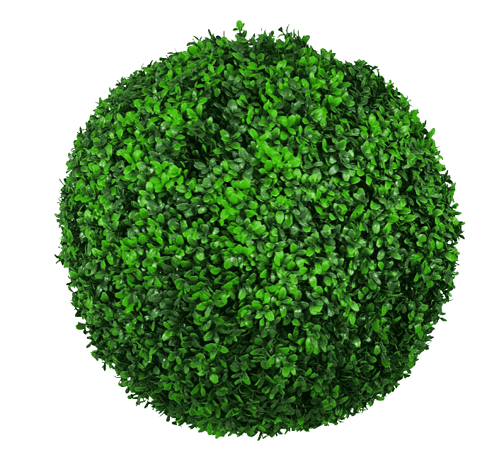 Large Green Leaf Buxus Faulkner Faux Topiary Ball UV Resistant 48cm