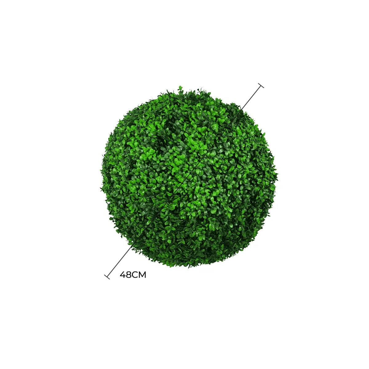 Large Green Leaf Buxus Faulkner Faux Topiary Ball UV Resistant 48cm