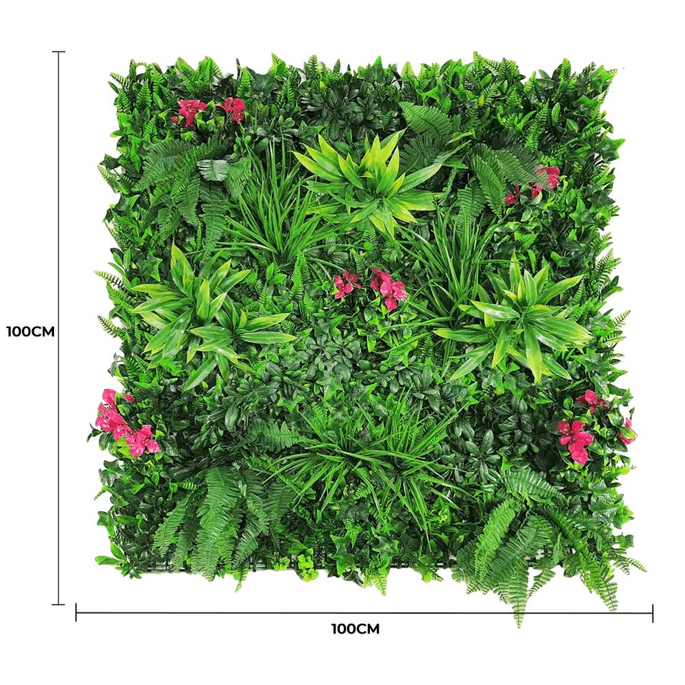 Luxury Flowering Lilac Vertical Garden Green Wall Panel 1m x 1m – SGS UV Resistant