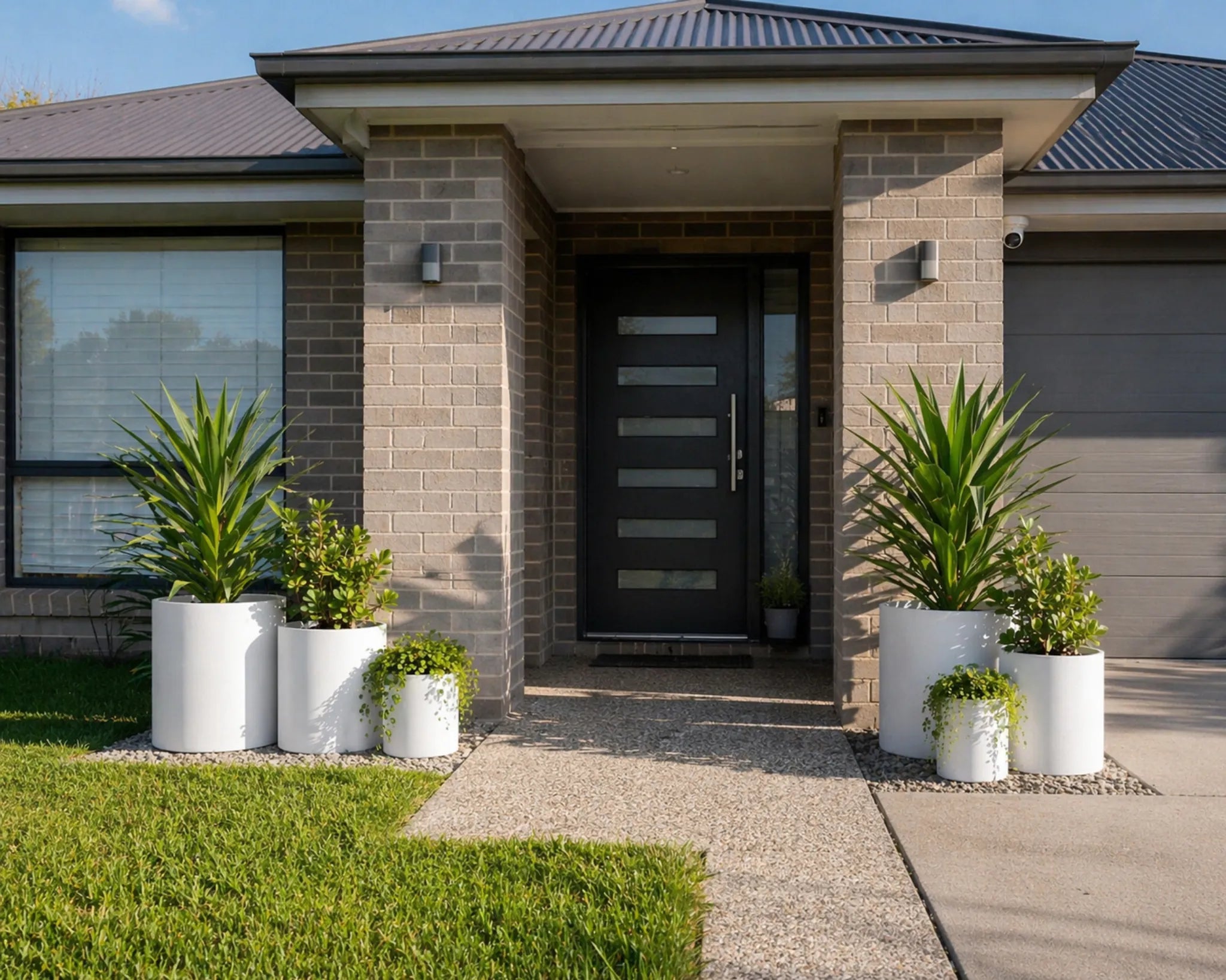 Luxury Round Matt White Planter Set of 6 | Premium Pot Range