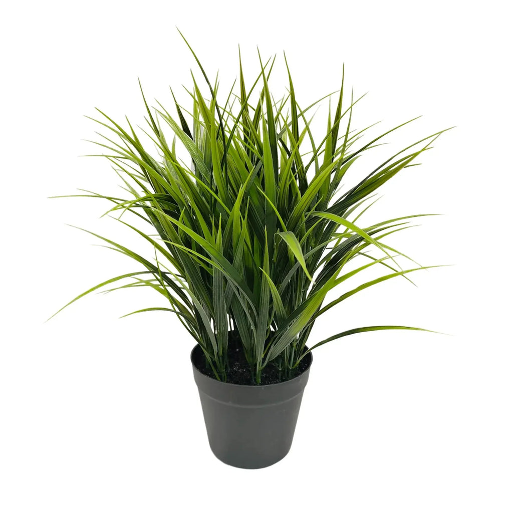 Potted Artificial Grass Plant Dense Green Grass UV Resistant 38cm