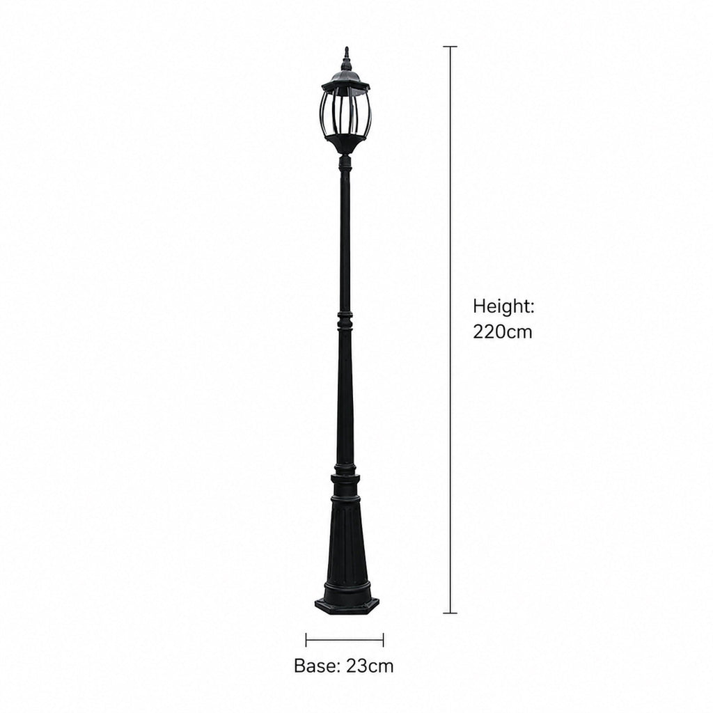 Victorian Garden Lamp Post - Black
