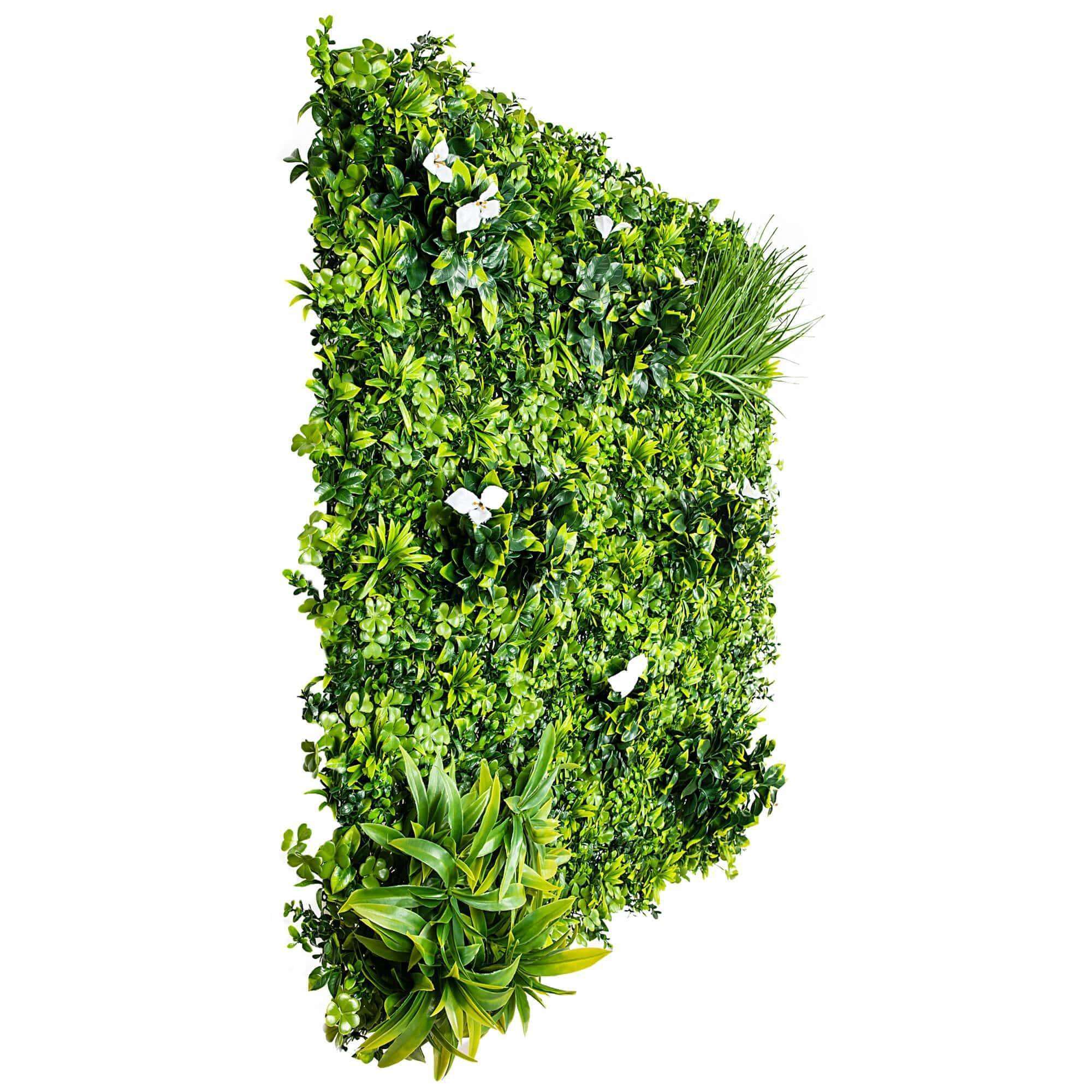 Luxury White Lily Vertical Garden Green Wall Panel 1m x 1m – SGS UV Resistant